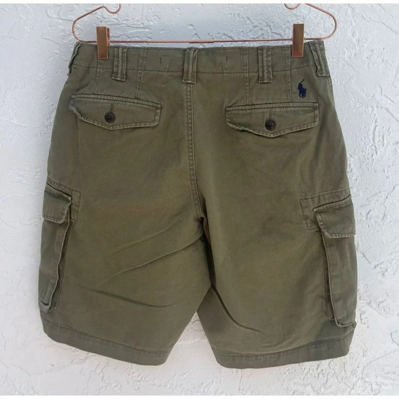 Polo Ralph Lauren Mens Flat Front Relaxed Fit Outdoor Cargo Short Green Sz 29 - Picture 2 of 12